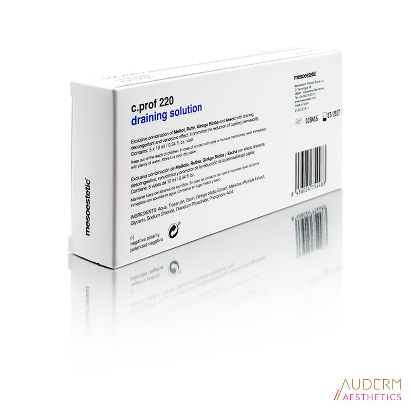 mesoestetic c.prof 220 draining solution 5 x 10 ml